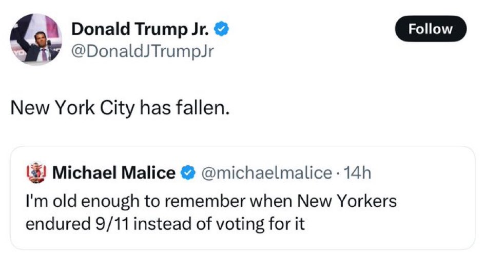 Rudy was mayor on 9/11- 

<a href="/DonaldJTrumpJr/">Donald Trump Jr.</a>