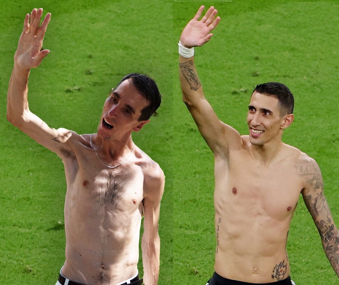 alexroca91's tweet image. Tanta gente diciéndome que nos parecemos…
Pues nada, aquí os presento al Di María original, el de Barcelona 😜
Con todos vosotrxs: Alex DiMaria 🤣
Con todo mi respeto y admiración.
..... ¡El parecido es real!
#futbol #humor #comparativa #respeto #barça #madrid