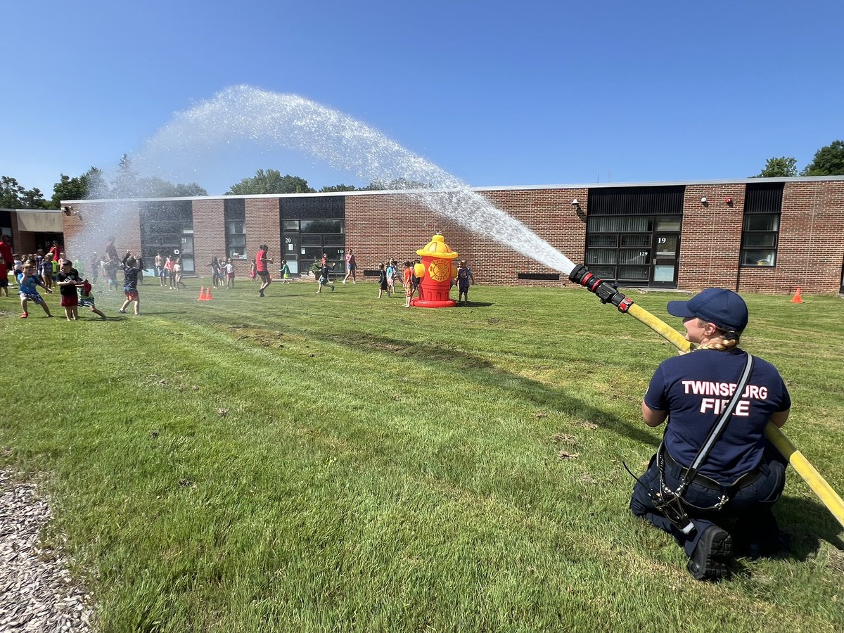 Twinsburg Fire was proud to partner with the Summit County Sheriff’s Office on their Safety City event for Twinsburg Township kids. Along with a lot of safety education, the children enjoyed being hosed down and running through our large fire hydrant sprinkler.