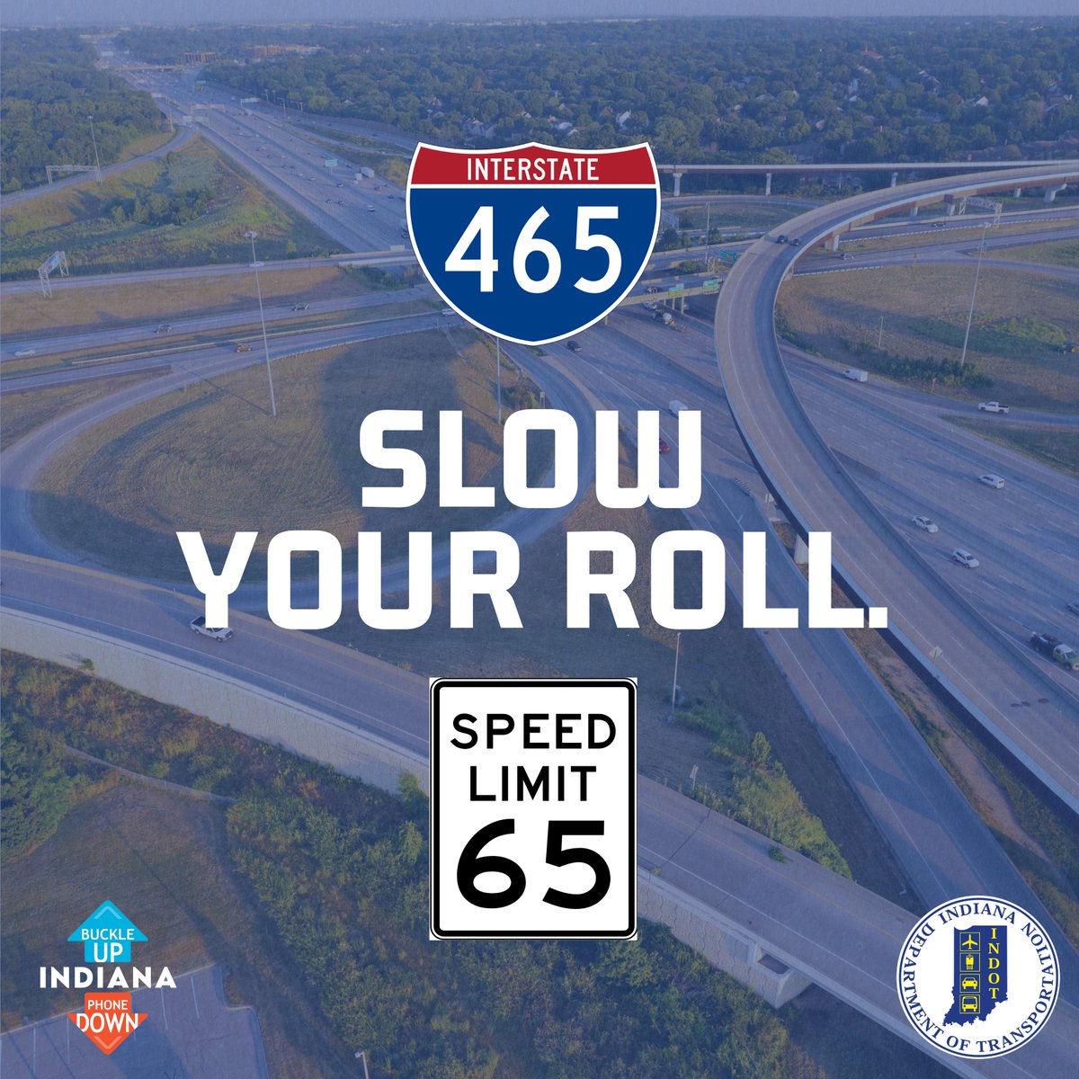 INDOTEast's tweet image. Speed is the number one factor in the majority of severe injury and fatal crashes. 💥
Slow your roll and follow the 🆕 posted speed limit on I-465. ✅