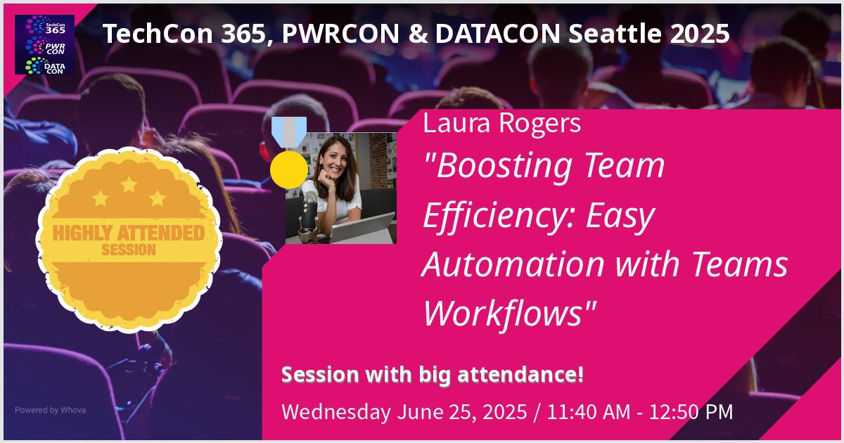 WonderLaura's tweet image. My session at #TechCon365 starts in 10 minutes!