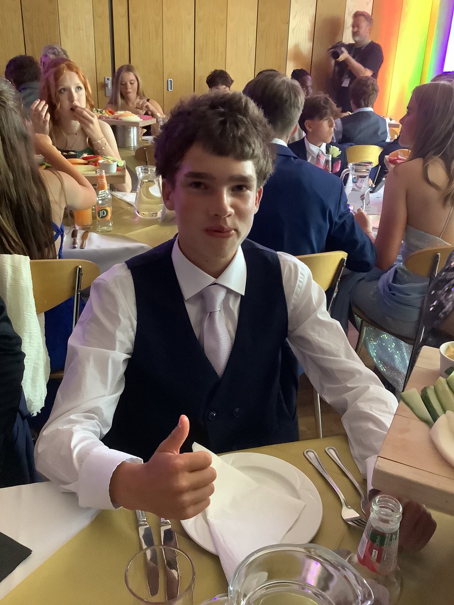 Chestnut boys are enjoying their leavers supper.
