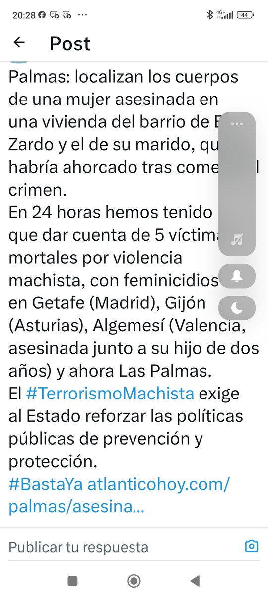 La cuenta macabra de asesinatos machistas no para. Violencia estructural contra las mujeres. Hasta  cuando???