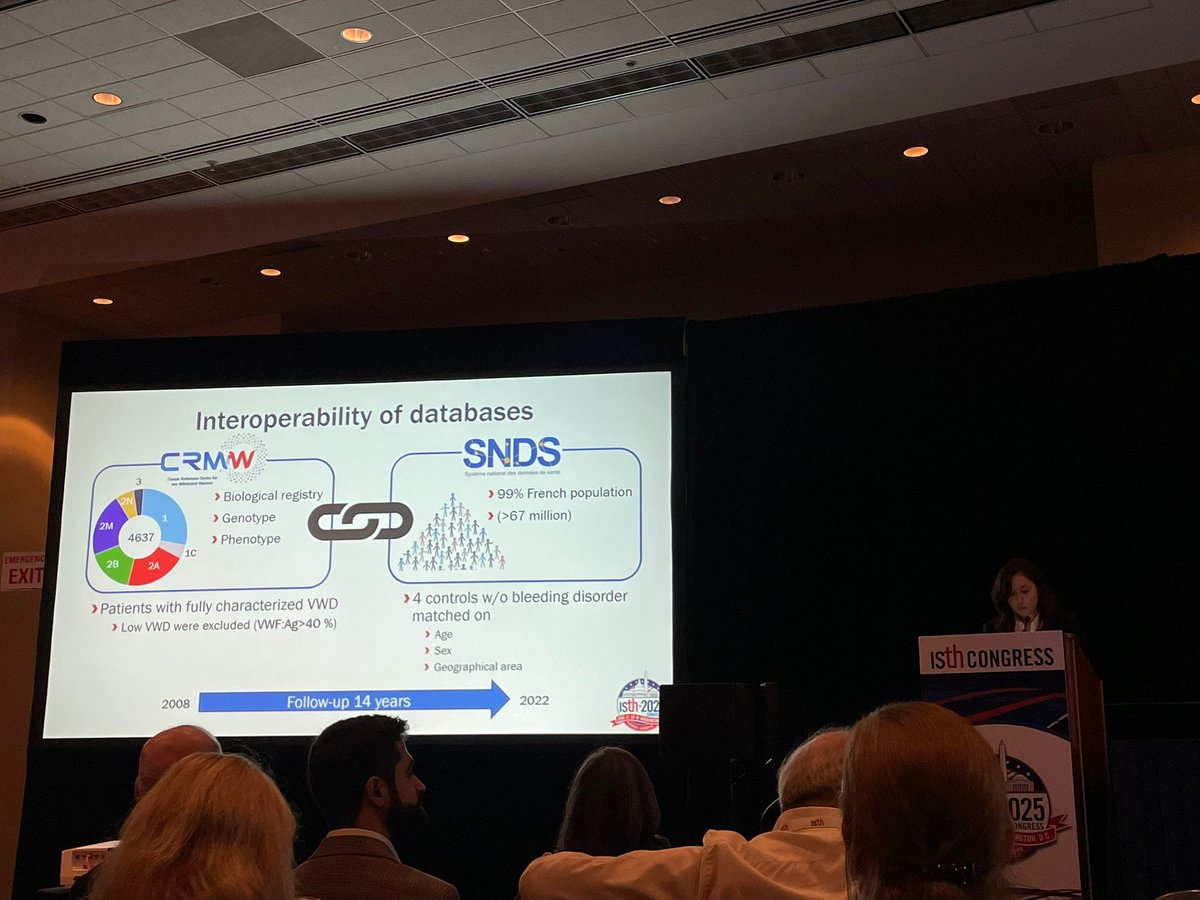 <a href="/DanielMelanieMD/">Melanie Daniel</a> gave a great presentation on the unbiased assessment of VWD burden and healthcare consumption using pseudonymized big data! 
It is important to see such a high number of well charcterized VWD patients with 14 years long follow-up! 
#ISTH2025 
<a href="/DanielMelanieMD/">Melanie Daniel</a>