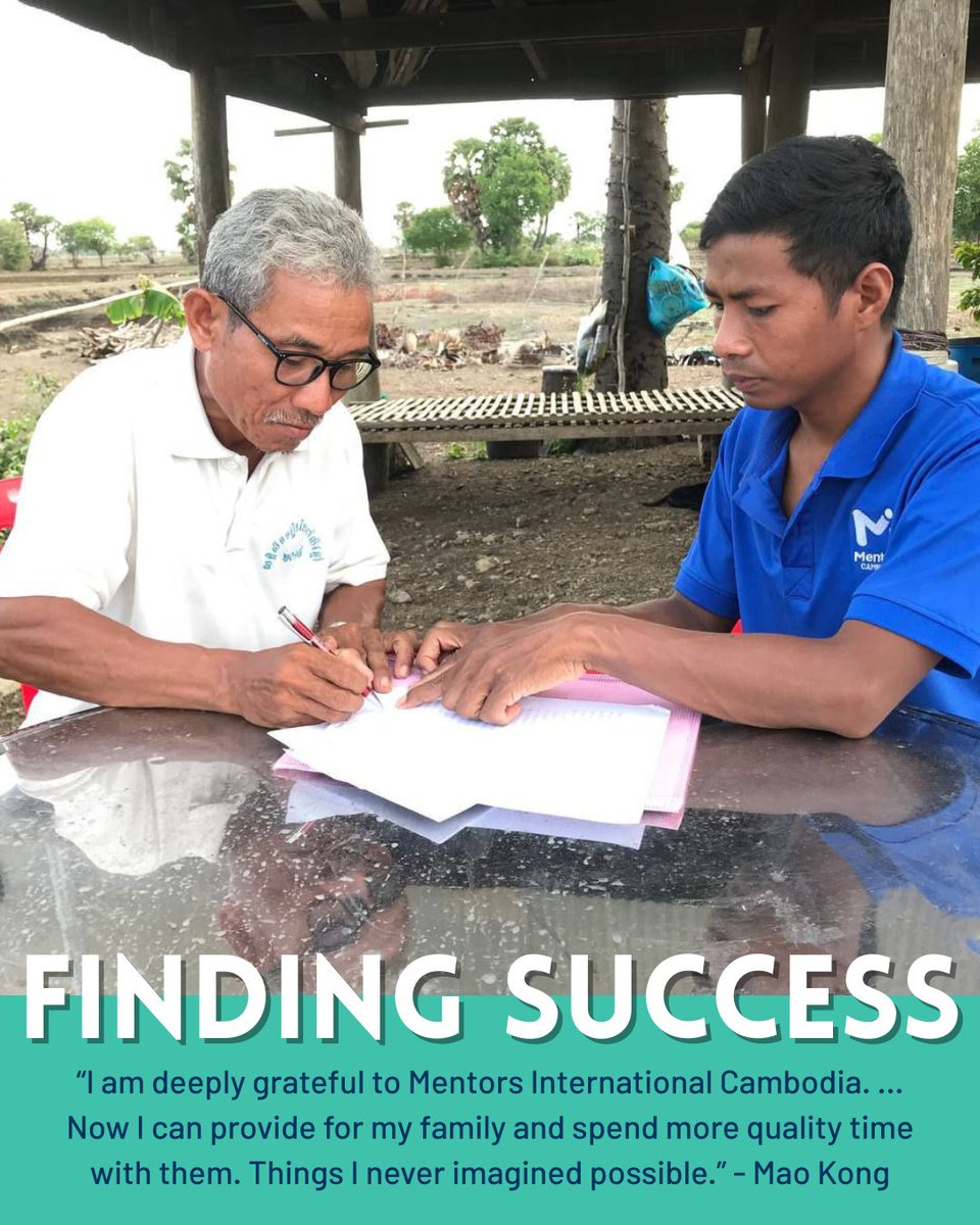 In a small farming village in Cambodia, Mao Kong raises ducks and grows vegetables. With one-on-one mentorship from Mentors International Cambodia, he doubled his family’s income and completely transformed his confidence and outlook.
mentorsinternational.org/mao-kong/