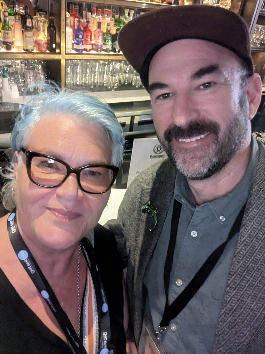 FTP_shortdoco's tweet image. "A man tries to defeat AI...using AI. '
Producer Sini with US filmmaker, Daniel Freed.
His film "I Hope This Helps" takes the piss out of AI.
It's on tonight at 9pm, & Thursday 3pm, @vuecinemas Piccadilly, as part of the @Raindance #FilmFestival. So looking forward to seeing!