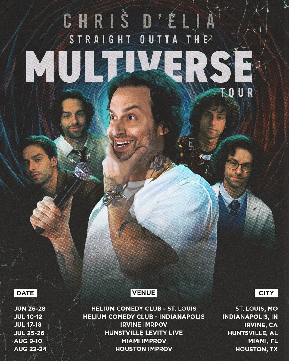 chrisdelia's tweet image. Summer Tour dates are live! Get your tickets at chrisdelia.com #multiverse #tour