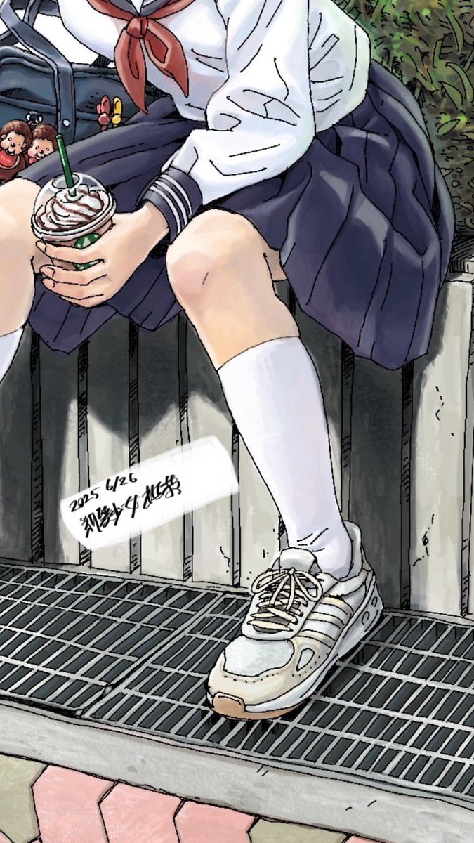 暑中見舞いイラスト
今回は一枚の絵から物語が感じられないかなと考えて描いた