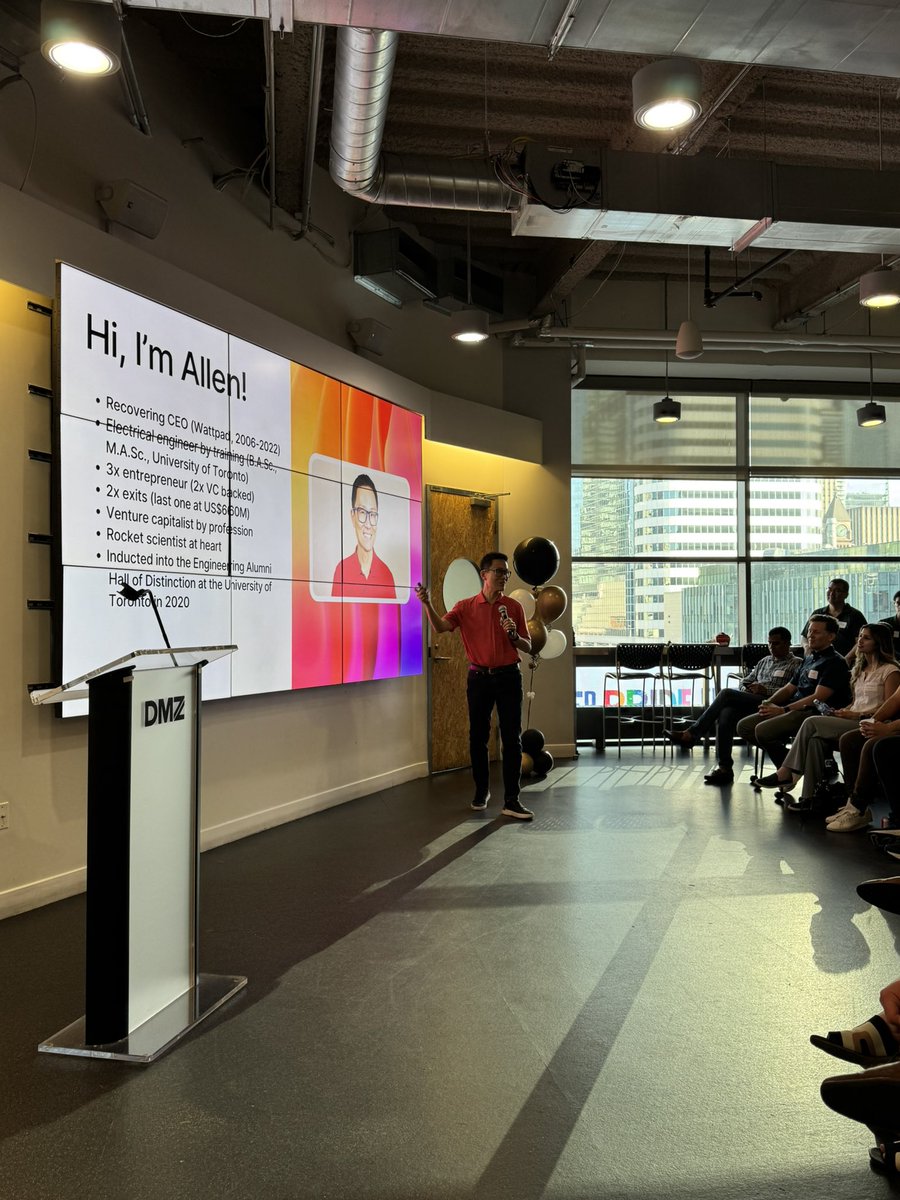 DMZ (@dmzhq) on Twitter photo Now on at DMZ: A keynote from <a href="/allenlau/">Allen Lau 🇨🇦</a> (<a href="/twosmallfishvc/">Two Small Fish Ventures</a>, prev. <a href="/wattpad/">Wattpad</a>) Now on at DMZ: A keynote from <a href="/allenlau/">Allen Lau 🇨🇦</a> (<a href="/twosmallfishvc/">Two Small Fish Ventures</a>, prev. <a href="/wattpad/">Wattpad</a>)