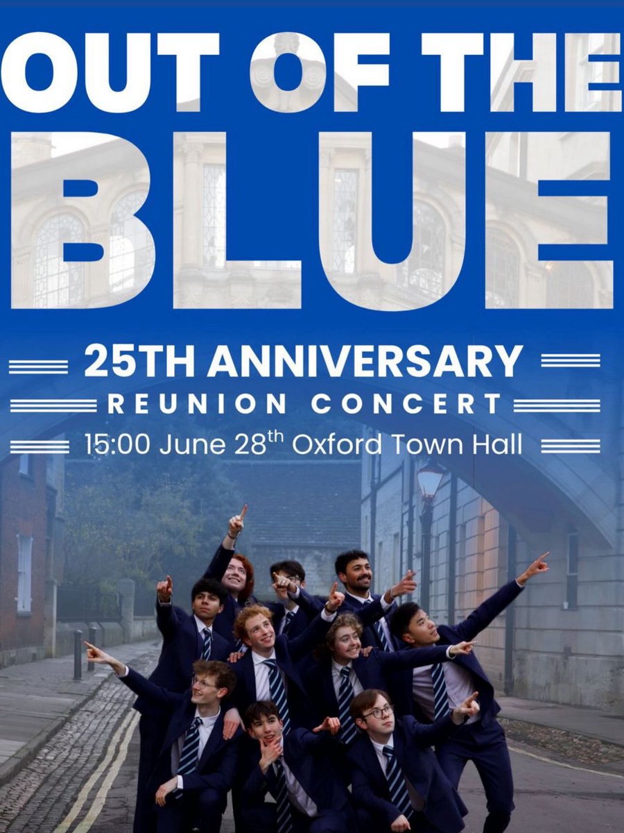 That’s right! OOTB will have a reunion concert this weekend. Alumni from previous gens will be performing celebrating their 25th anniversary. Time flies by! If you have the opportunity please go and support them. Entrance is free 💙
#ootboxford #acappella #reunion #oxford #london