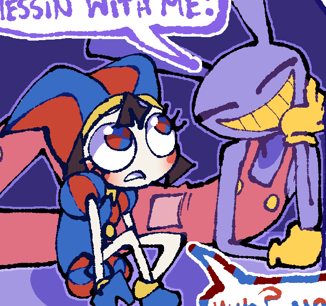 paranevitable's tweet image. some panels from my tumblr comic im too shy to post here #funnybunny #JaxxPomni