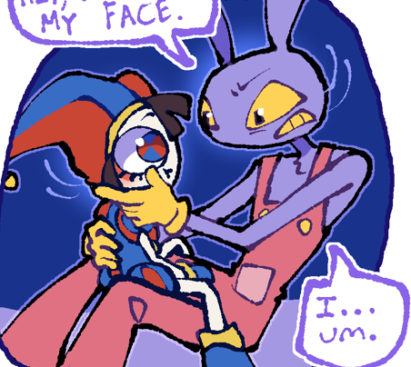 paranevitable's tweet image. some panels from my tumblr comic im too shy to post here #funnybunny #JaxxPomni