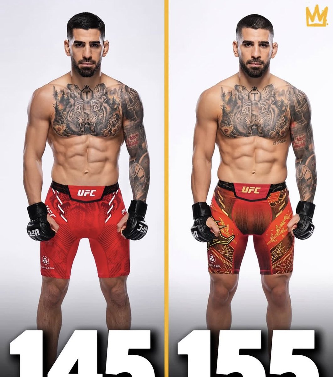 Honestly, a dramatic difference from 45 to 55 with Topuria’s media day pictures. #ufc317