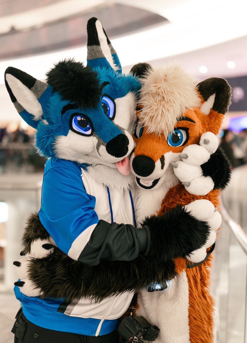 The only thing better than orange fopses? Blue fopses! 🔵🦊🔵🦊🔵🦊

#furry #fursuit