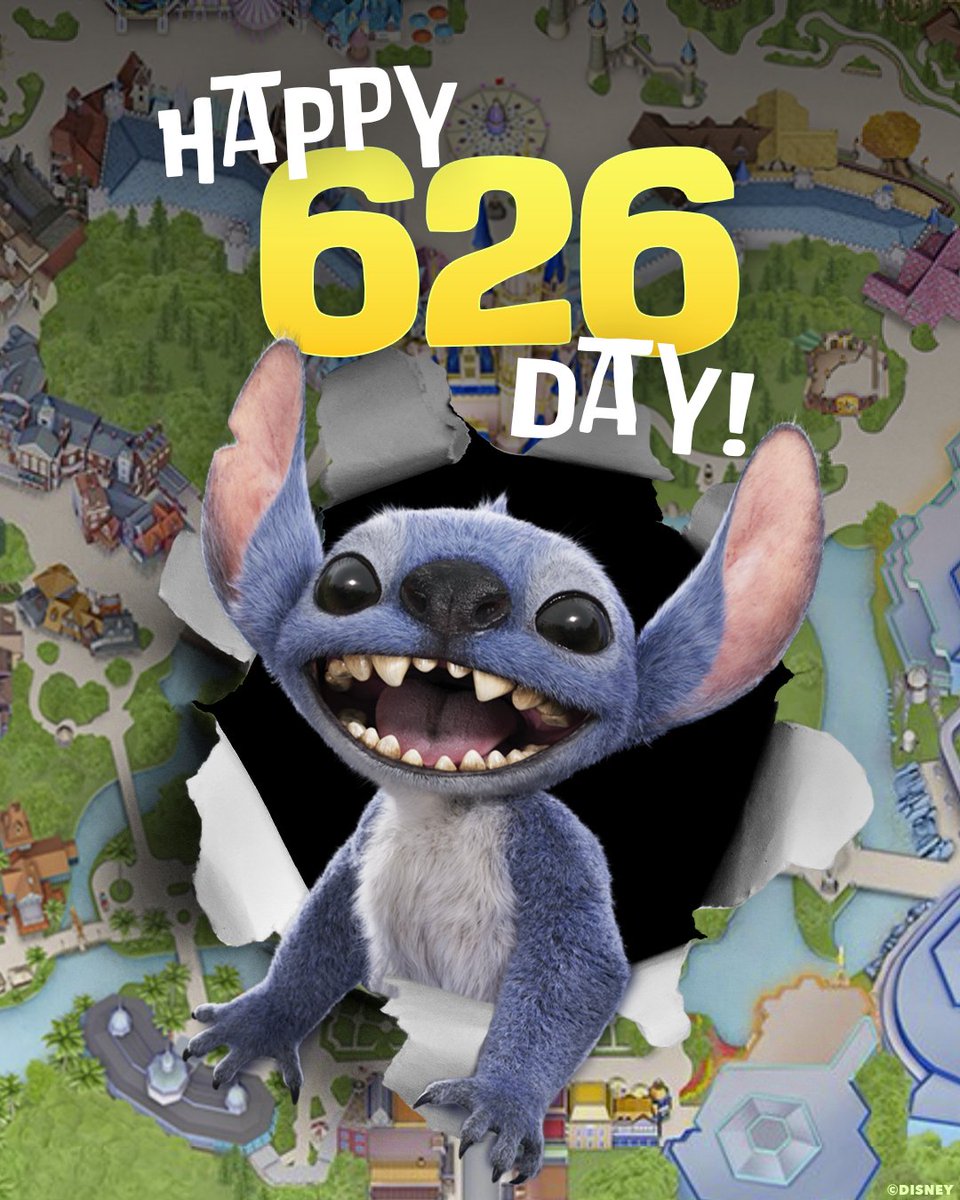 DisneyParks's tweet photo. Let’s spend #626Day with #Stitch at @WaltDisneyWorld! 😱 https://t.co/70lkxiLFo6