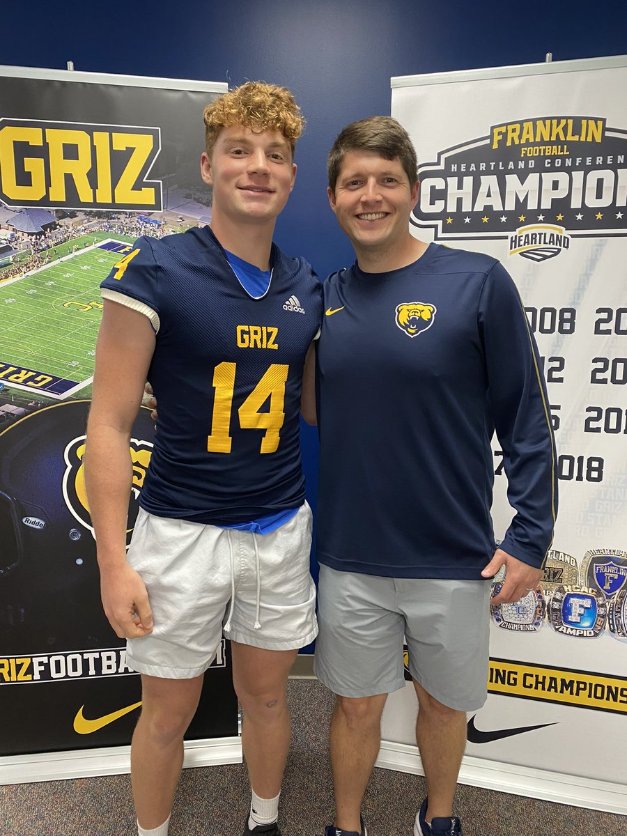 Had a great time at <a href="/FCGrizFootball/">Franklin College Football</a> today. Thank you <a href="/ChampionsManual/">Mike Leonard</a>,  <a href="/CoachHillGriz/">Daniel Hill</a>, and the rest of the Franklin Staff for a great visit! Can’t wait to make it back soon! Go Griz! <a href="/DFO_AJ/">Andrew Foster Jr.</a> <a href="/CoachJHOLDEN/">Coach Holden</a>