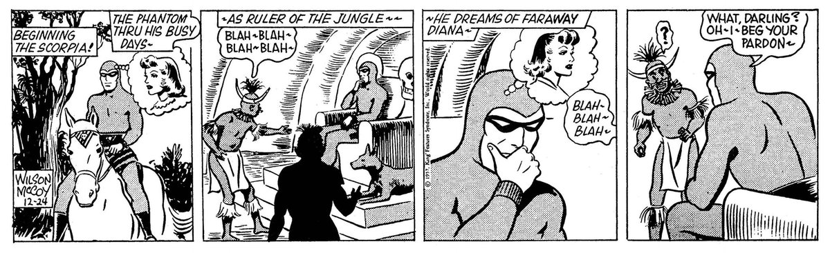 "The Phantom's outfit isn't the only thing that's turning purple."
—Old Jungle Saying