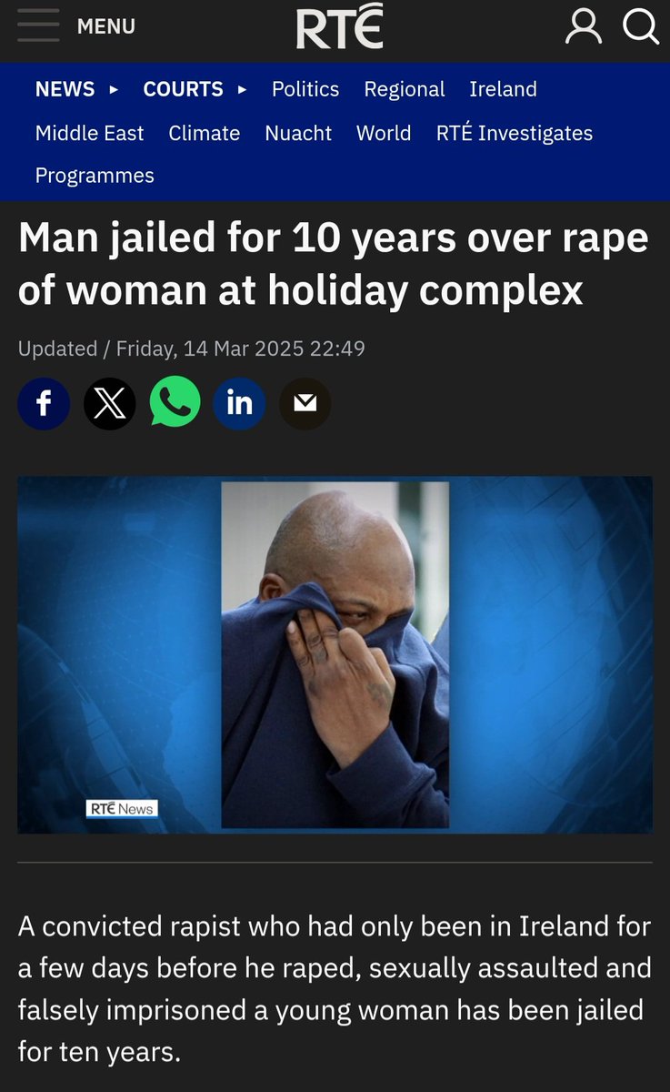 How many more of these men roam our streets? The Government is not fit for purpose and an inherent danger to the people of Ireland. 👇