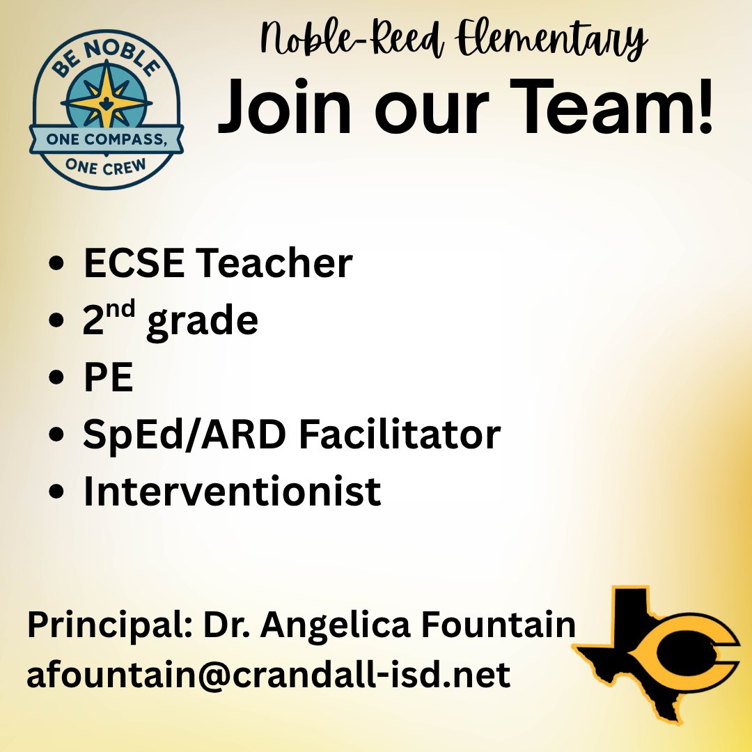 I'm looking for some amazing educators to join our team!