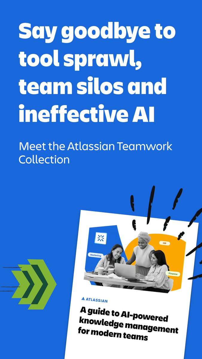 catchsoftware's tweet image. Say goodbye to siloed tools and disconnected teams. The Atlassian Teamwork Collection unites Jira, Confluence, Loom, and AI teammates into one powerful platform-built to help every team plan, share, and deliver faster. Learn more:  oal.lu/5X7t8