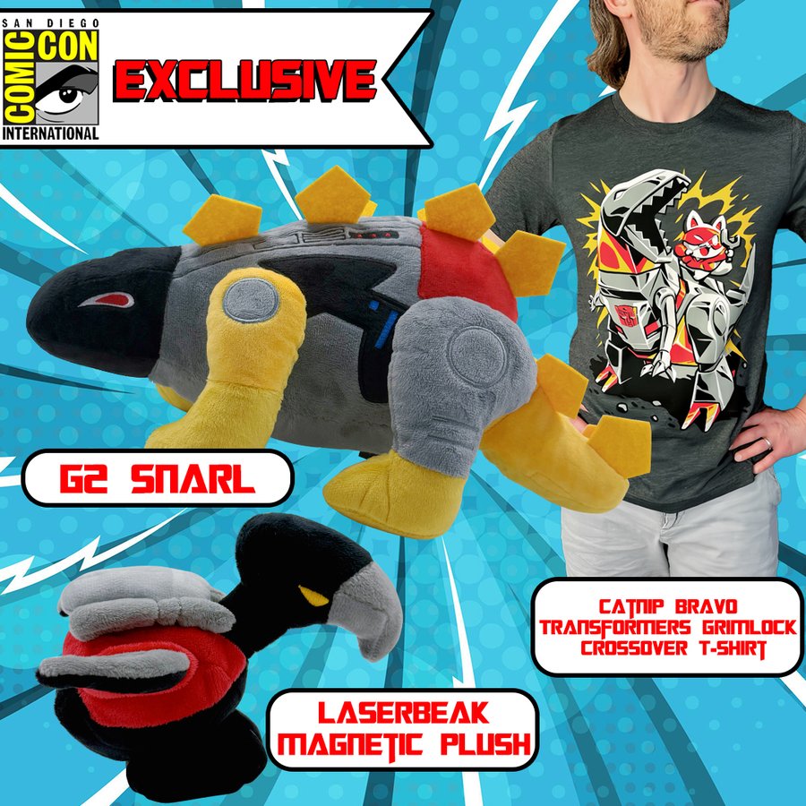 SD_Comic_Con's tweet photo. ICYMI: They're robots in disguise... as plush (and tees)! @symbiotestudios is rolling into #SDCC with officially licensed #Transformers exclusives: https://t.co/KTxCnCzOzf https://t.co/9QbNIAp4gV