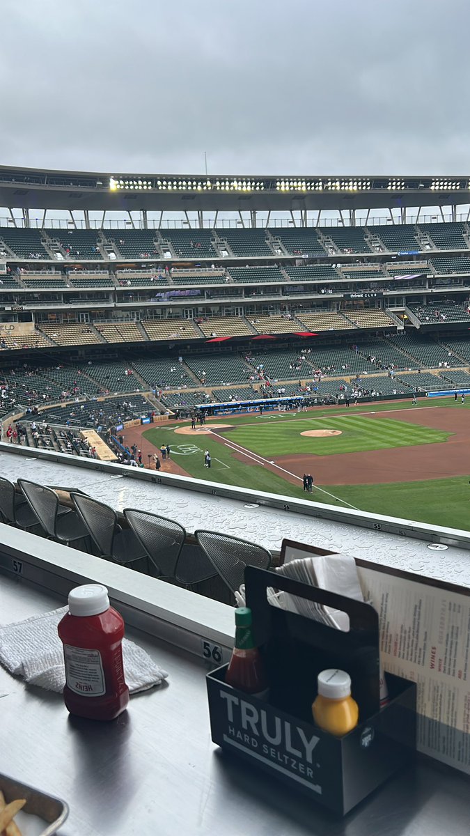 #MNTwins at first pitch.  The fans are electric.  There are literally dozens of us!