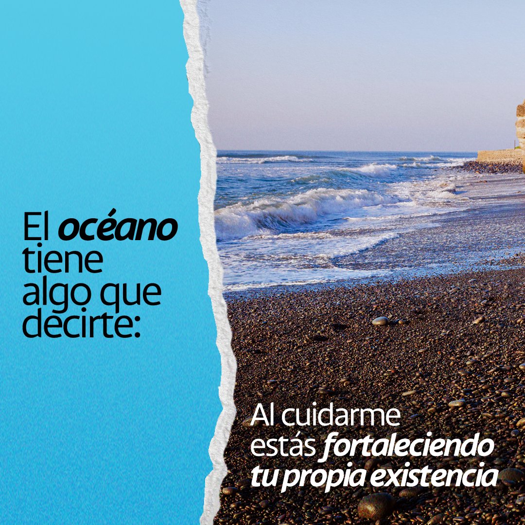 Recuerda que cada ola es una oportunidad para renovar y recargar tus energías, pero así como disfrutas, debes cuidarlo y respetarlo🌊