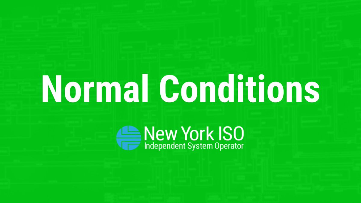 The Energy Watch issued for June 25 has concluded. Operating reserves have returned to standard levels and the grid is operating normally at this time. Visit nyiso.com/system-conditi… to learn more.