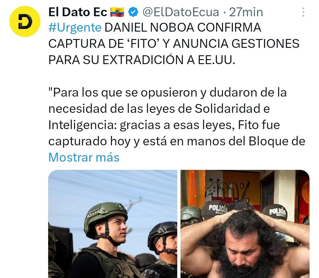 noticiarasputin's tweet photo. Alguien sabe si la Viky o la tía Paol4. O alguien de la bancada de la @RC5Oficial salió a felicitar a las valerosa y valiente @FFAAECUADOR y a los aguerridos @PoliciaEcuador. Confirmen para darle cobertura. https://t.co/P65rg2n6f2