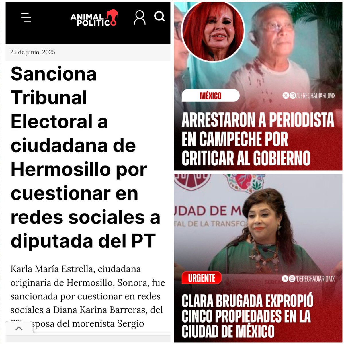 aleg77228's tweet photo. Mexikk @DianaKarinaBa
Mexikk @LaydaSansores 
Salvatrucha @ClaraBrugadaM 
Comunista @fernandeznorona 
Mexikk @MarinadelPilar 
Kks @lopezobrador_ 

Señales, MX🇲🇽 conviertido en agujero de mierda Bolivariano🇻🇪 con el Caquismo 4T

Perseguir a los que no apoyen al Caquismo 4T https://t.co/pSg8t04QHM