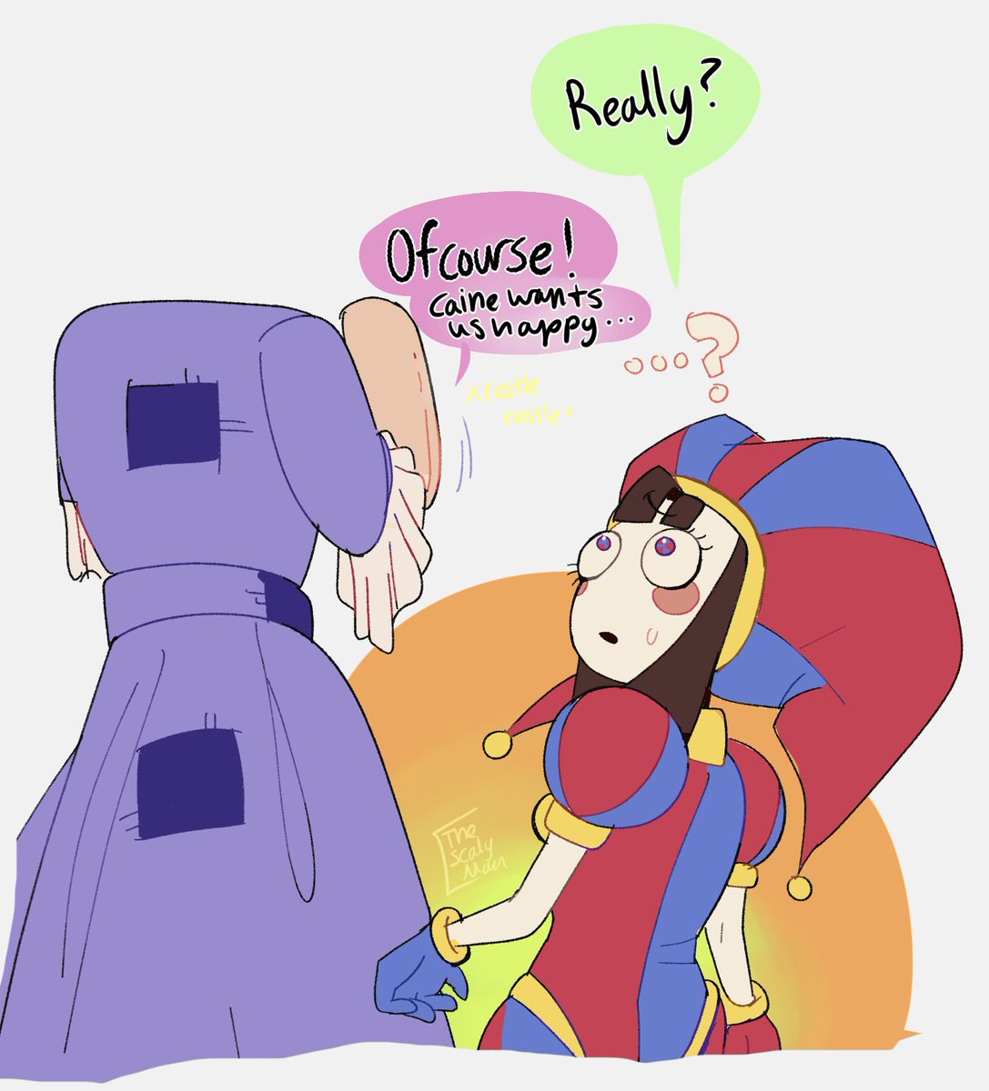 thescalyman's tweet photo. mini comic of something i was curious about (1/2)
#tadc #TheAmazingDigitalCircus #TADCEp5 #pomni #ragtha #comic #art #tadcfanart #fanart #LoveIslandUK https://t.co/rgzgqLOjj0