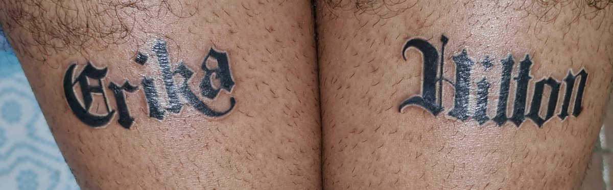 lavemojeff's tweet photo. No mês do orgulho de ser quem somos, resolvi tatuar o nome da @ErikakHilton — esse ícone da nossa comunidade. Ela tem esse ar de quem faz a gente sonhar e acreditar quando já não há mais esperança. Quero um dia ver essa mulher pessoalmente aqui em SP. https://t.co/5AgujC7zWz