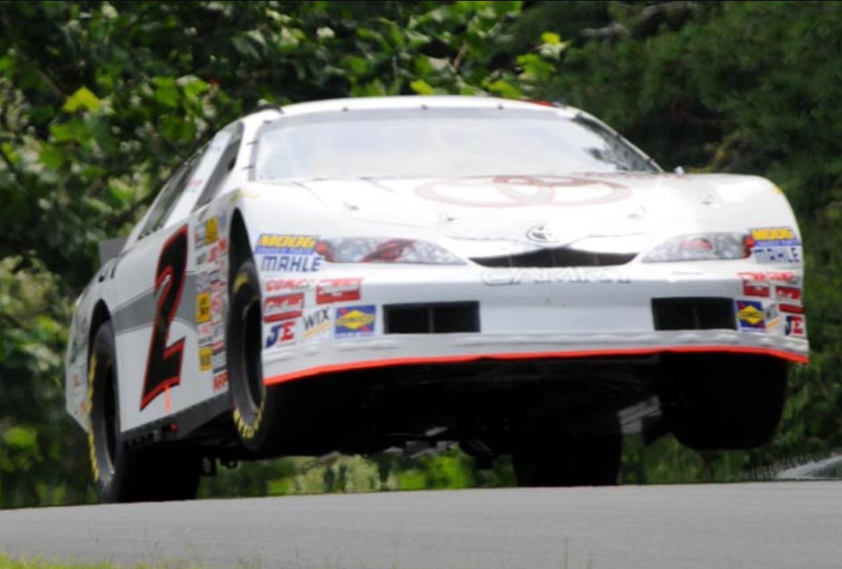 In the past, cars would sometimes get slightly off the ground as they went over the uphill turn 5 at Lime Rock

Some cool pictures might come out of this weekend