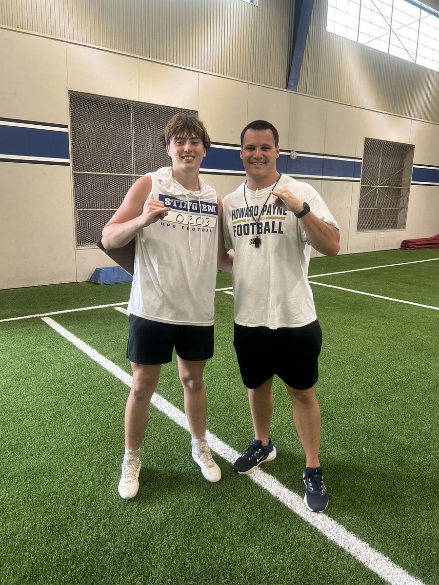 Tanner Wilson (@twofficial__) on Twitter photo Had a great time at <a href="/HPUFootball/">Howard Payne University Football</a>! Thank you <a href="/CoachGipson11/">Coach Gipson</a> <a href="/CoachRCollins/">Coach Reed Collins</a> <a href="/CoachEastmanHPU/">John Eastman</a> for hosting this amazing camp. <a href="/coachsamwells/">Sam Wells</a>
#mentality #onepercent Had a great time at <a href="/HPUFootball/">Howard Payne University Football</a>! Thank you <a href="/CoachGipson11/">Coach Gipson</a> <a href="/CoachRCollins/">Coach Reed Collins</a> <a href="/CoachEastmanHPU/">John Eastman</a> for hosting this amazing camp. <a href="/coachsamwells/">Sam Wells</a>
#mentality #onepercent