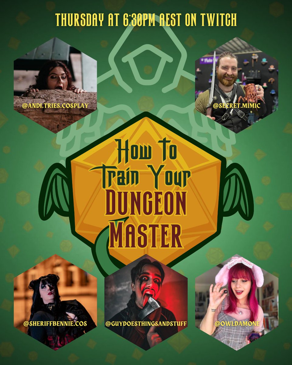 LR4Dragons's tweet photo. Ever wanted to run your own D&D game but not sure where to start?
Tonigh weโre flipping the script and training up some of our fave guest stars to become Dungeon Masters in How to Train Your Dungeon Master! ๐
#DNDCommunity #ActualPlay #DMWorkshop #learning https://t.co/KFMTfBmrC5