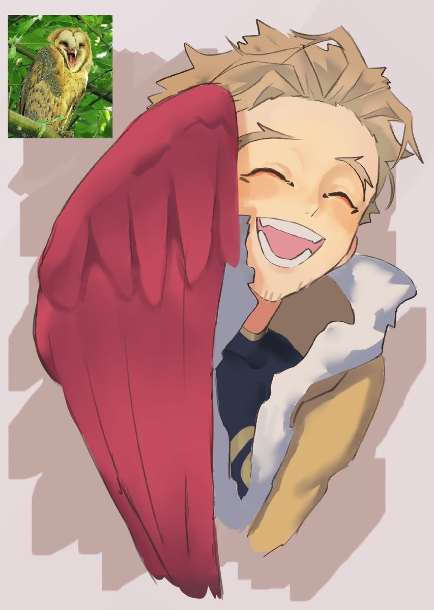 Found a happy owl on Pinterest so now Hawks 👍

#KeigoTakami #BNHAfanart