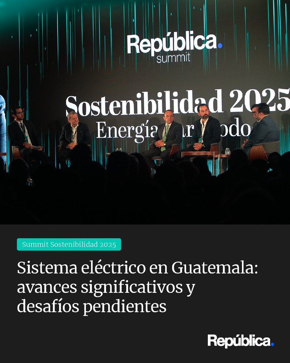 Guatemala tiene un marco eléctrico estable, pero la estabilidad no basta. Sin políticas públicas claras y presencia estatal, la energía no llega a todos.
republica.com/actualidad/sis…
#EnergíaGT #Desarrollo