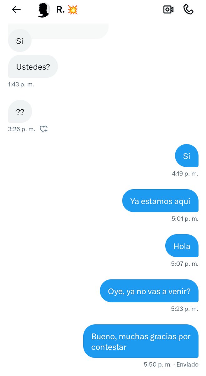 Nunca habíamos hecho esto pero está persona ya se pasó.......llegamos puntuales y lo esperamos 50 minutos.