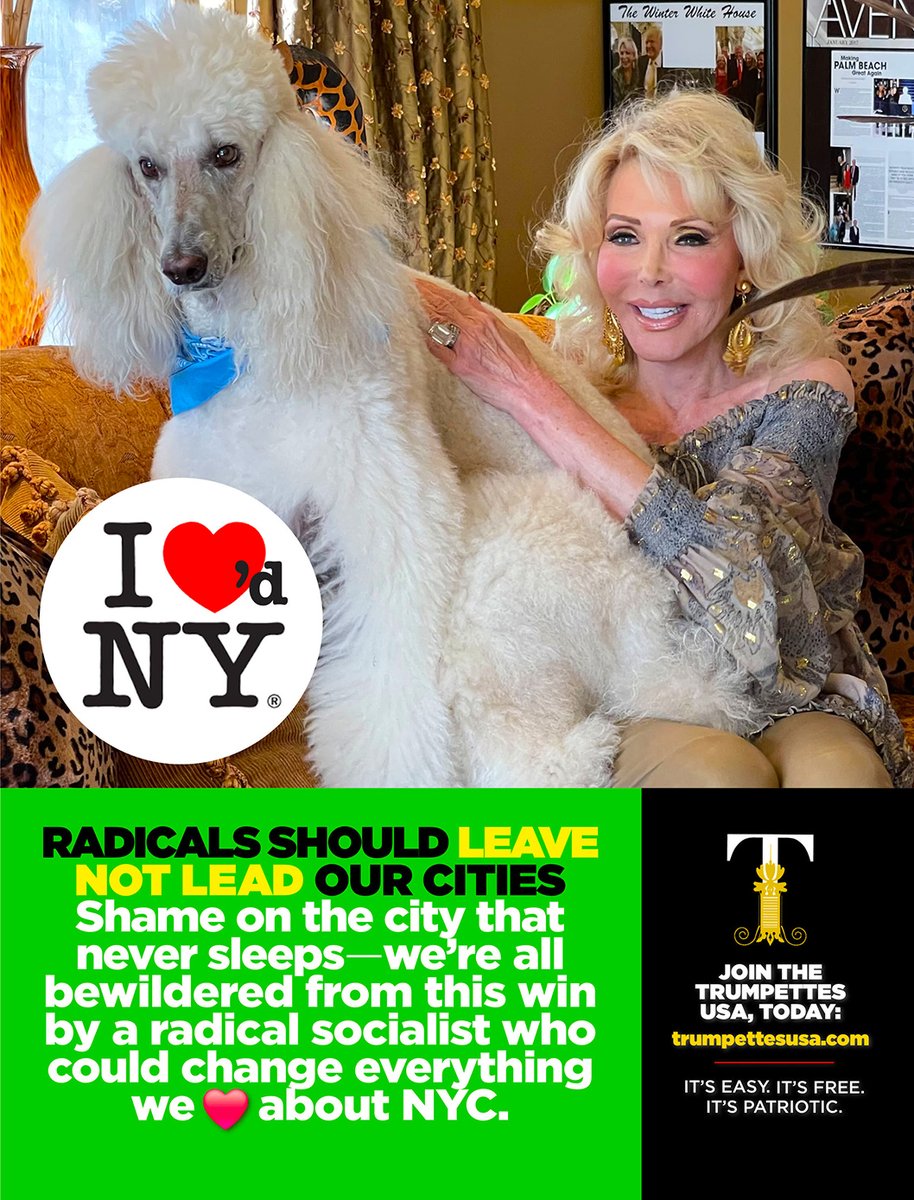 TTrumpette's tweet image. If you think COVID sent NYC businesses and dwellers running, wait until you see the effect of Zohram Mamdani,
the likely elected Democratic candidate for Mayor of NYC. Are we all in agreement?
Fellow Trumpettes, we cannot afford to lose another great American city and our…