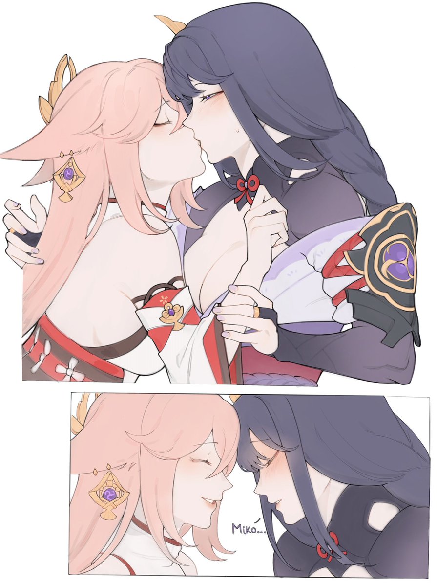 It’s their birthday 💕

#RaidenEi #YaeMiko
#EiMiko #Genshin

Credits: @/Ebaniwrot