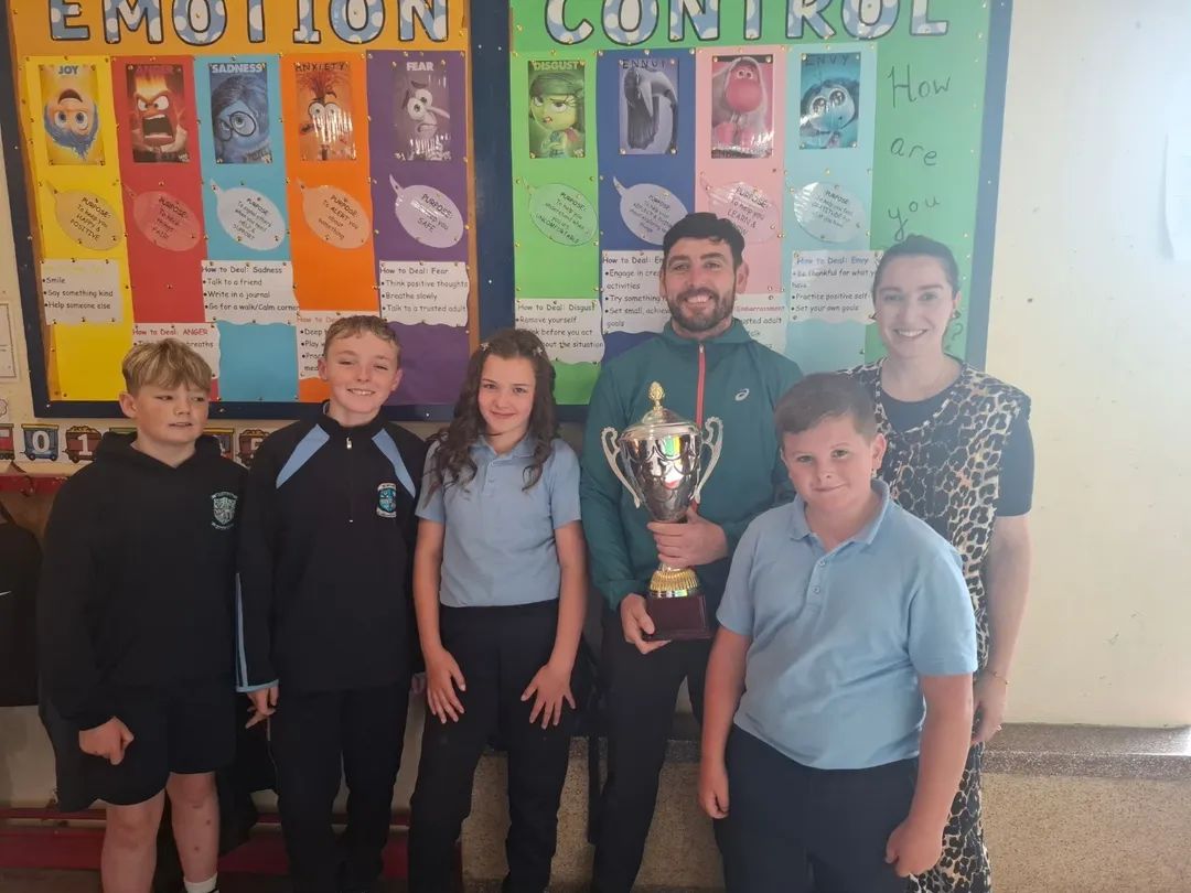 St Mary's NS Limerick (@stmarysnslk) on Twitter photo Was great to have a visit from past pupil Ross Brosnan today. Ross is now a 2-time Munster Handball Champion ๐ ๐ Not only is Ross excelling in the sporting field, he is also doing trojan work in the Nicholas St <a href="/limerickyouth/">Limerick Youth Service</a> with our children. Well done Ross ๐ #Achievement Was great to have a visit from past pupil Ross Brosnan today. Ross is now a 2-time Munster Handball Champion ๐ ๐ Not only is Ross excelling in the sporting field, he is also doing trojan work in the Nicholas St <a href="/limerickyouth/">Limerick Youth Service</a> with our children. Well done Ross ๐ #Achievement