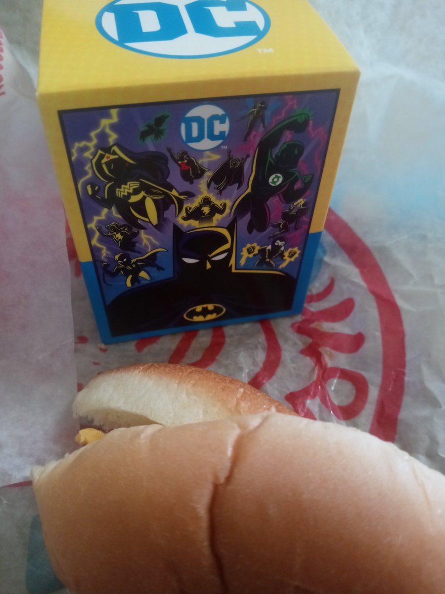 I have taken the girl child back to Wendy's. Apparently last night they switched to Mr. Potato Head meals and this is the last DC Box. I shall now pray to Jesus and Xenu for The Martian Manhunter, Black Lightning or Zatanna. Amen. This is my Youtube unboxing video.