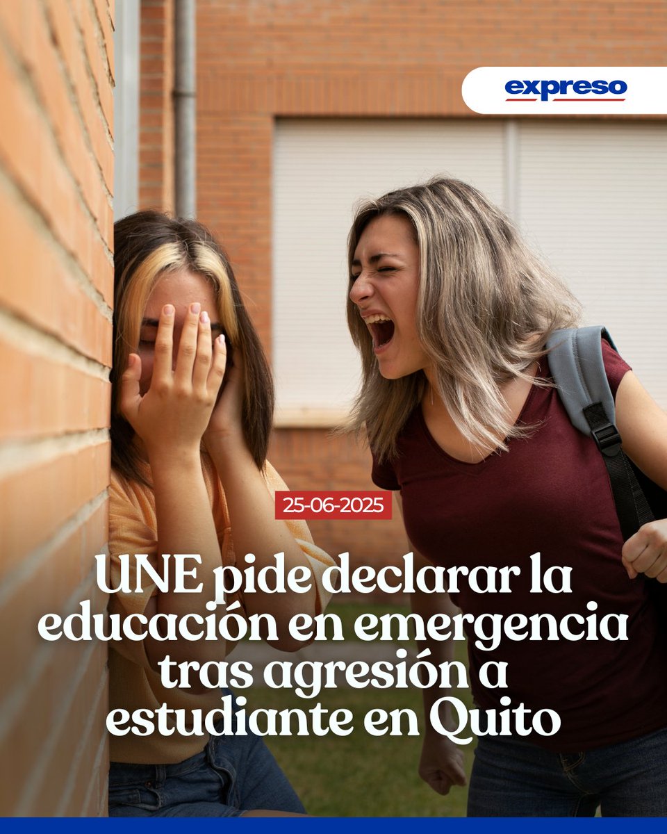 La UNE condenó la violencia entre dos estudiantes ocurrida el 20 de junio en el parque Itchimbía, Quito, incidente viral en redes sociales.

Lee más 👉 bit.ly/4kXSgvB