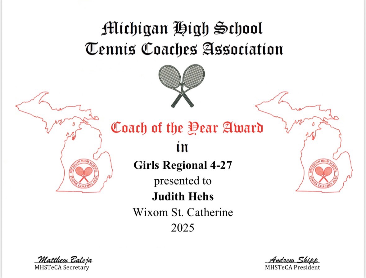 🎾 Huge congratulations to Coach Hehs on being named MHSTCA Regional 24-7 Tennis Coach of the Year! 🏆

Your leadership, faith, and dedication continue to inspire our young women and community.  Way to go, Coach!