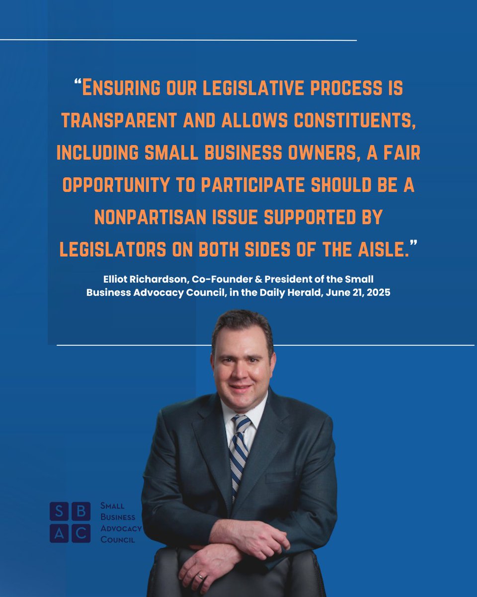 📢“Transparency… should be a nonpartisan issue supported by legislators on both sides of the aisle.” Check out this Daily Herald piece by SBAC President Elliot Richardson  bit.ly/449ygR3
#ILPolitics #sbac