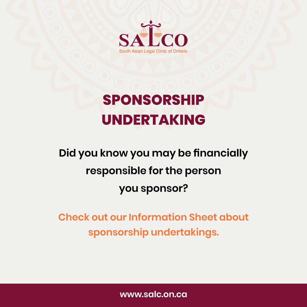 We are pleased to offer immigration law information resources for clients in multiple South Asian languages. For more details about sponsorship undertaking, please visit the public legal education section on our website: lnkd.in/e4ZURMzh