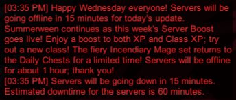 Servers going offline soon in <a href="/AQ3Dgame/">AdventureQuest 3D</a>!