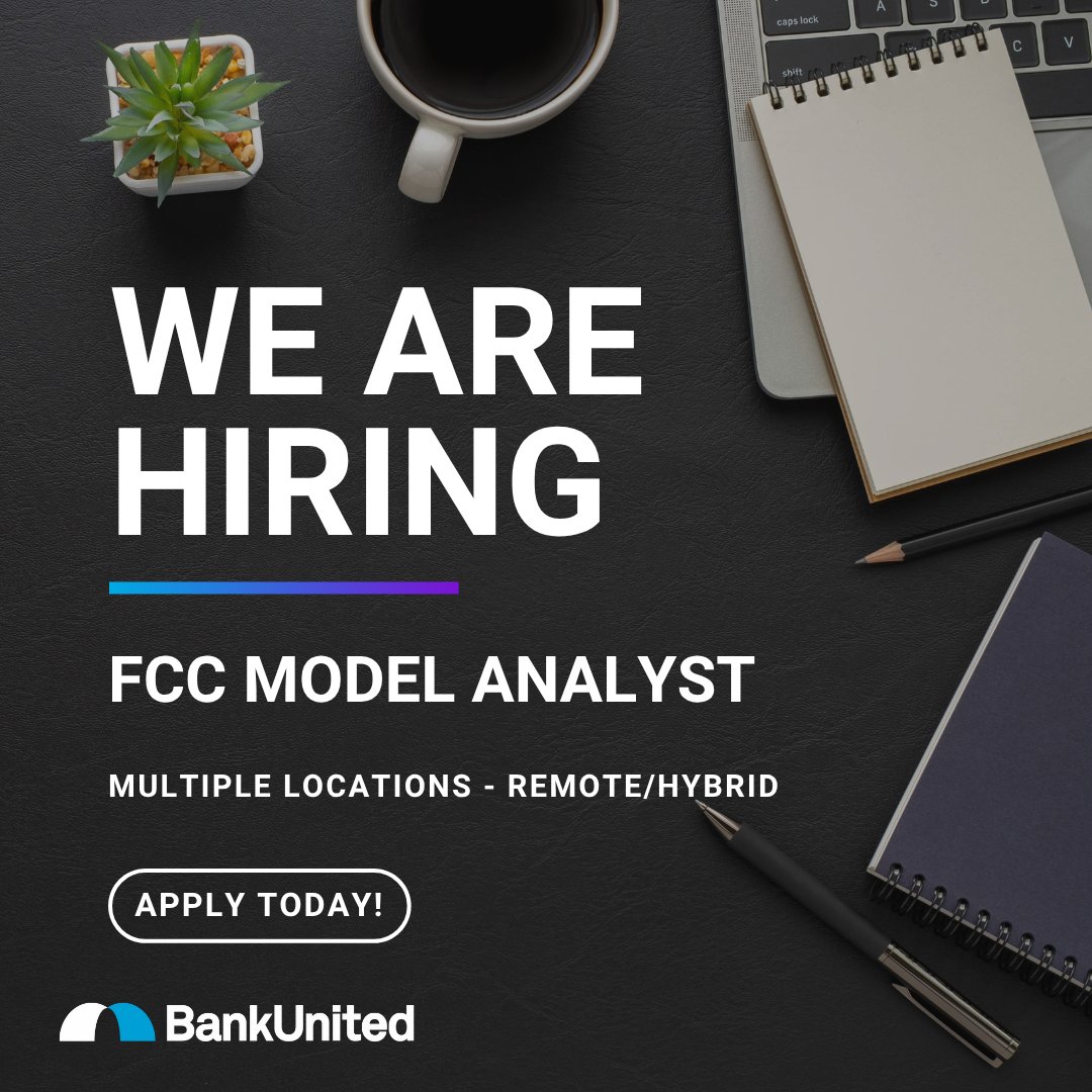 #WorkWithUsWednesday 📣 Looking for a new career? We're  hiring at BankUnited! Join a collaborative team and grow your career. Apply today! bit.ly/4ndjXCv #WeAreHiring #NowHiring #CareerOpportunities #BankUnited #JoinOurTeam #JobSearch
