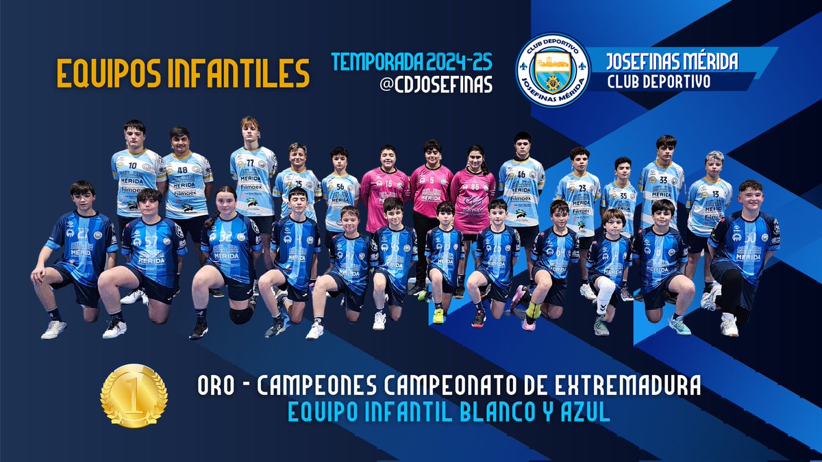 🏐 Foto Plantilla Equipos Infantiles 
🤾‍♂️ Club Deportivo Josefinas Merida
🗓 Temporada 2024-25
💙 #FUERZAYHONOR 🤍