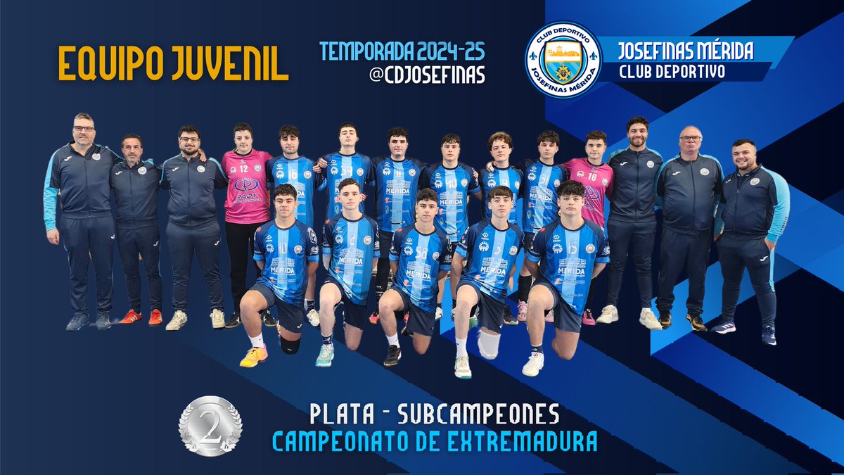 🏐 Foto Plantilla Equipo Juvenil 
🤾‍♂️ Club Deportivo Josefinas Merida
🗓 Temporada 2024-25
💙 #FUERZAYHONOR 🤍